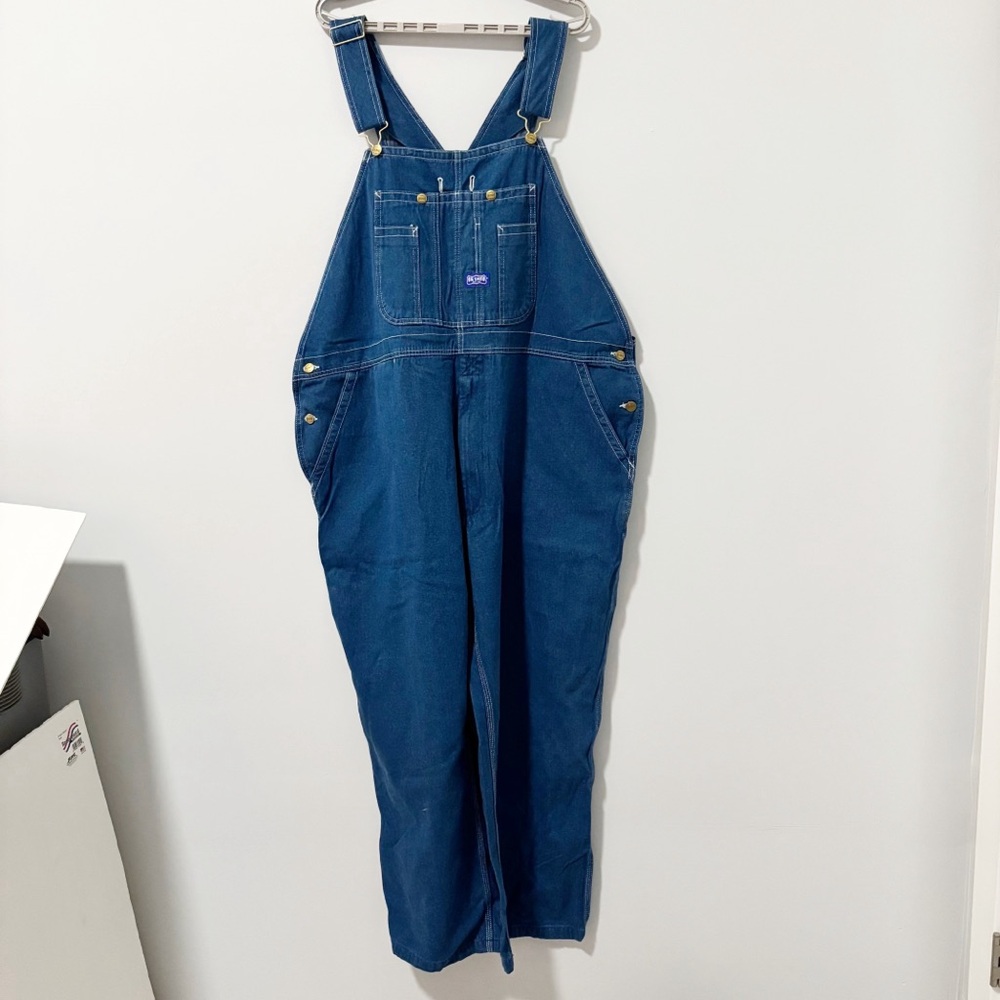 Big Smith Bib Overalls Size 46 X 28 Blue Jean Denim Utility Pants Work‎ Farm NWT